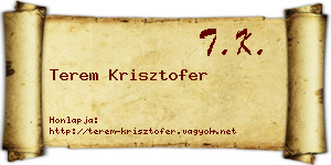 Terem Krisztofer névjegykártya