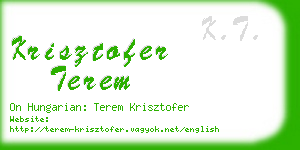 krisztofer terem business card